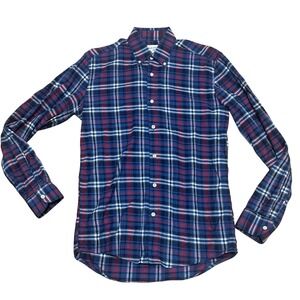 Our Legacy Men's Small 1980-81‎ Button Down Blue Red Plaid Long Sleeve Casual